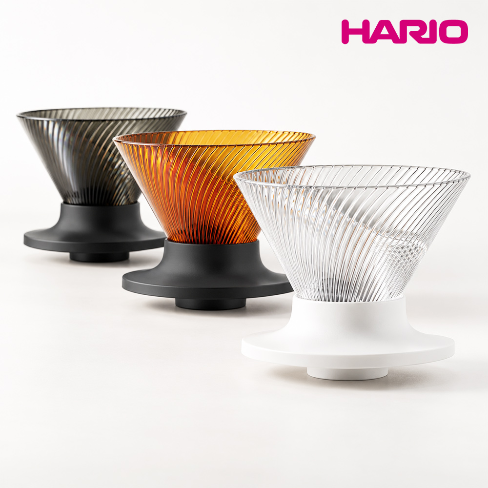 【HARIO】V60 NEO 樹脂濾杯02-透明色 /日本製濾杯/手沖咖啡濾杯/繞流濾杯/錐形濾杯/快速萃取/通用Switch底座