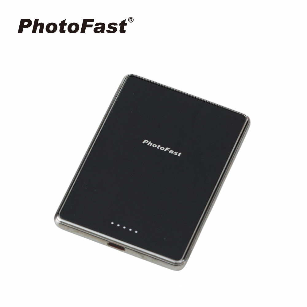 【PhotoFast】Mag Slim Qi2 超薄磁吸無線行動電源 5000mAh-晶曜黑