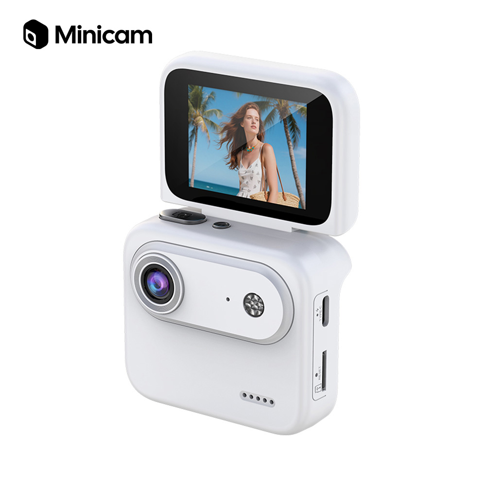 【Minicam 迷你拍】G23 螢幕上掀式 Y360 旗艦運動迷你相機-白色