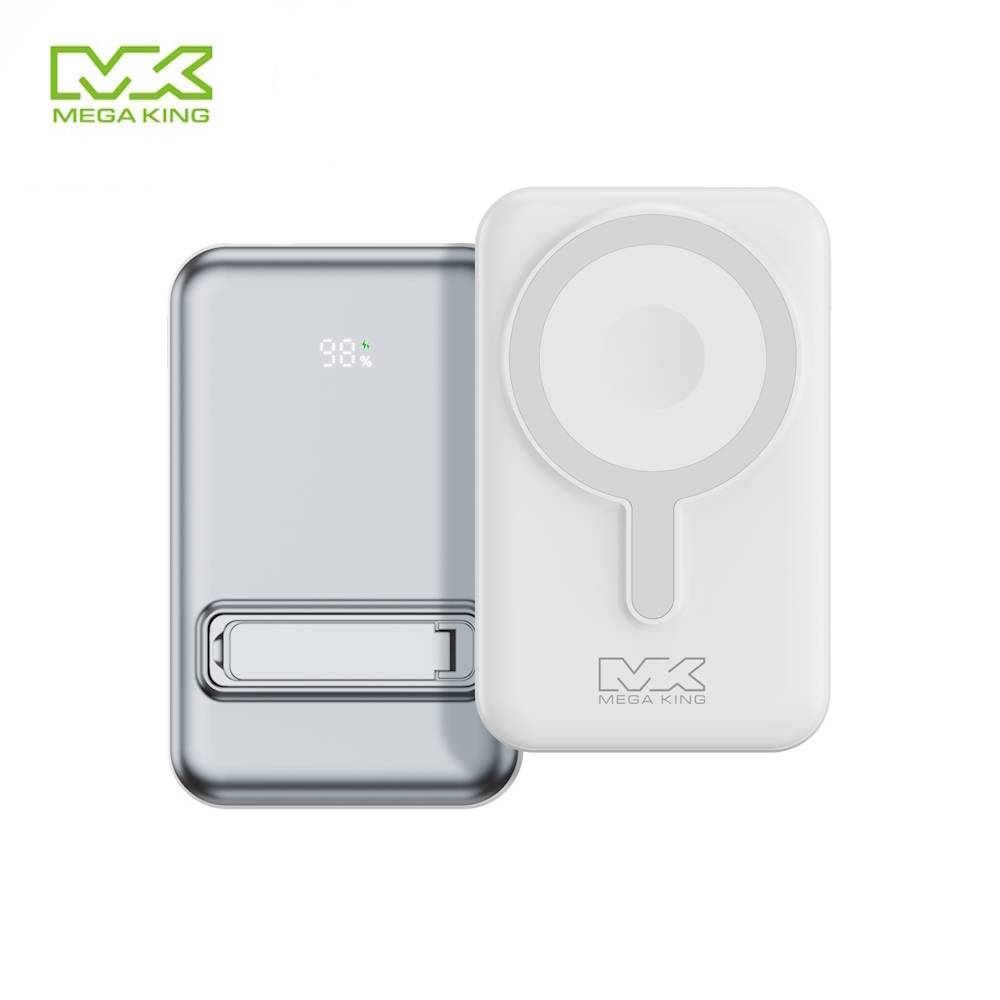 MEGA KING 10000 多功能磁吸支架行動電源 白