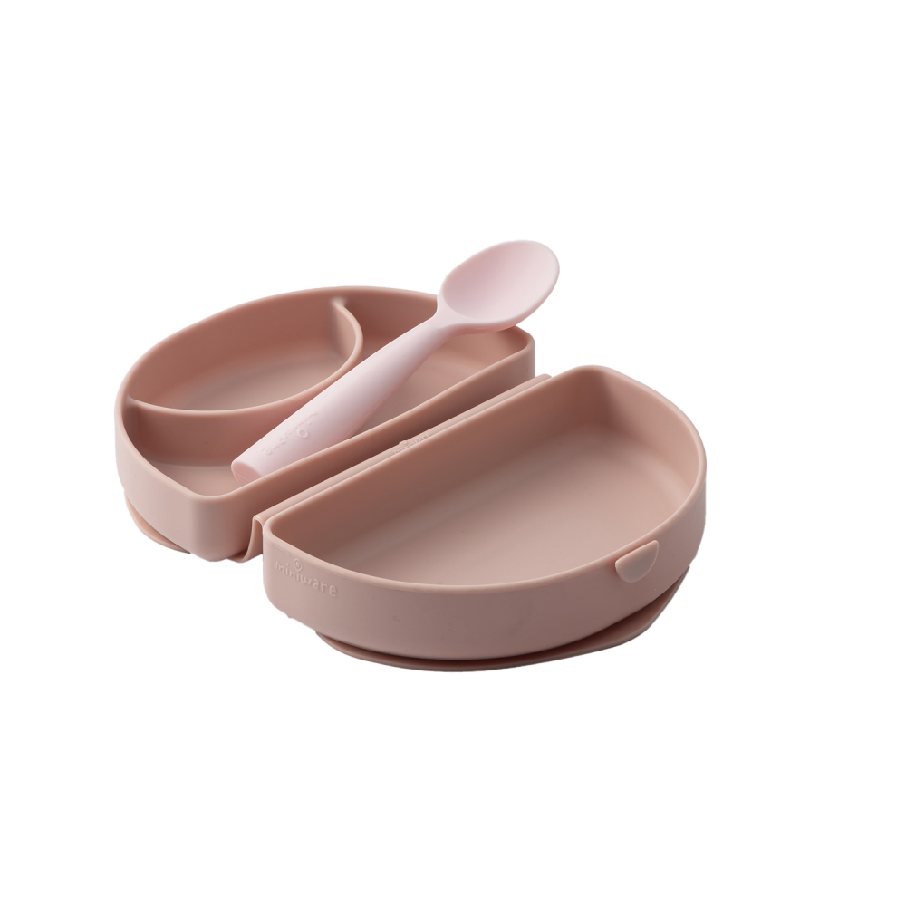 【miniware】Fold&Scoop 合掌包+湯匙輕鬆外出組-約旦玫瑰
