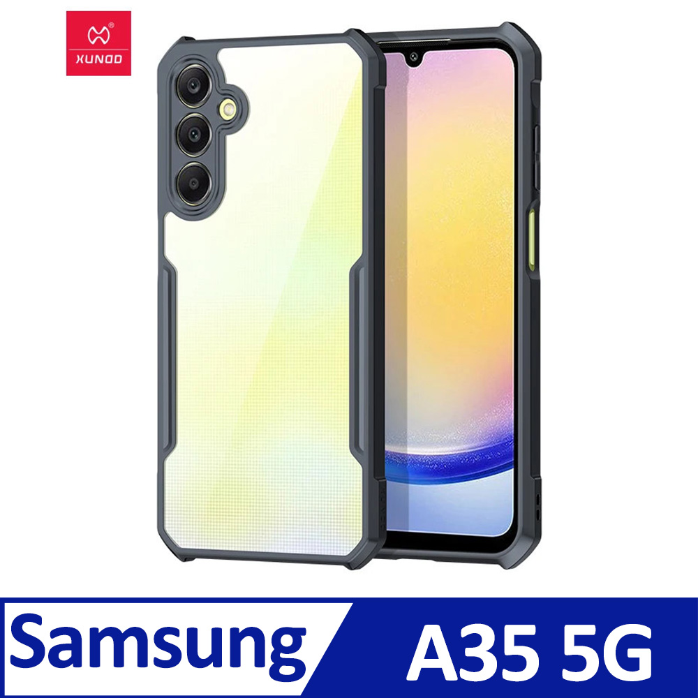 XUNDD 甲蟲系列 SAMSUNG Galaxy A35 5G 防摔保護軟殼 炫酷黑