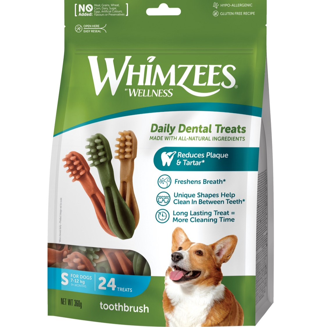 唯潔 WHIMZEES潔牙骨 牙刷超值包S號 減少牙垢 防牙周病 VOHC認證 狗潔牙骨 最新效期