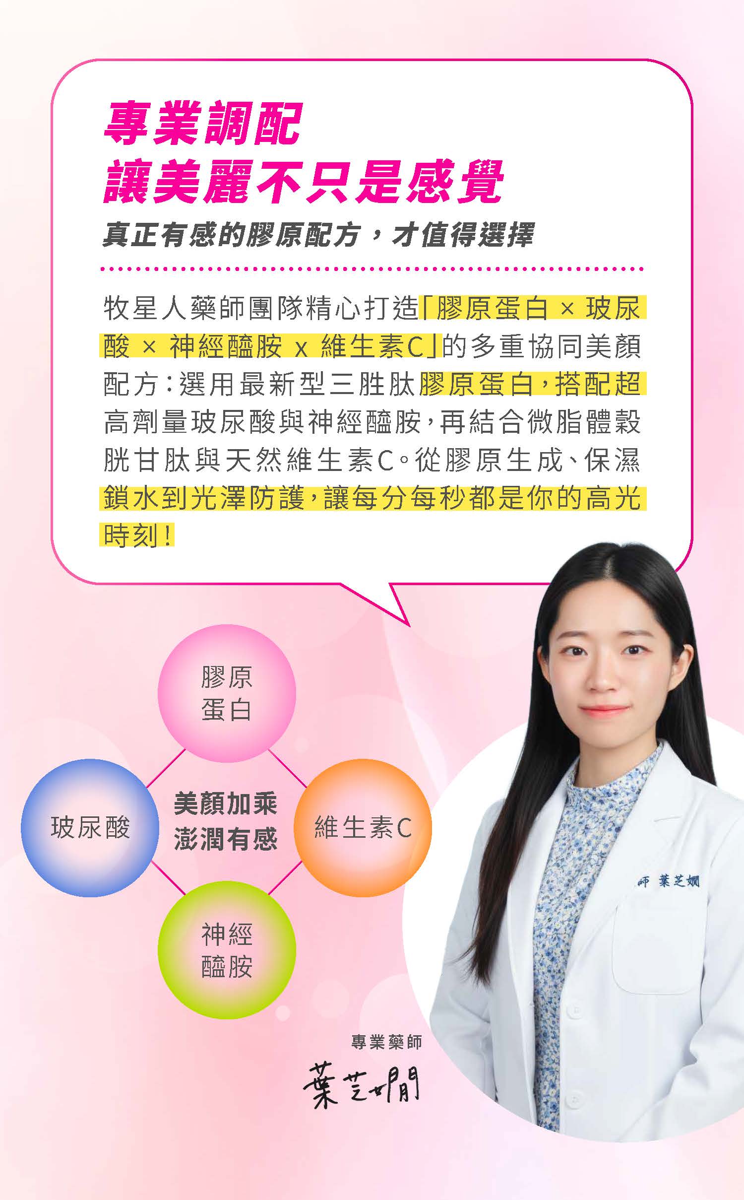 藥師推薦牧星人膠原蛋白高劑量玻尿酸澎潤有感