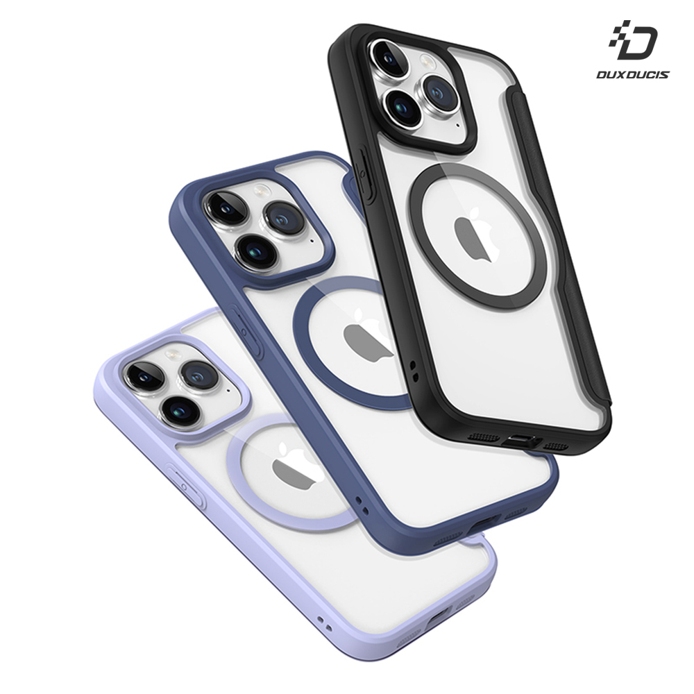 DUX DUCIS Apple iPhone 15 Pro Max SKIN X Pro 皮套(藍色)