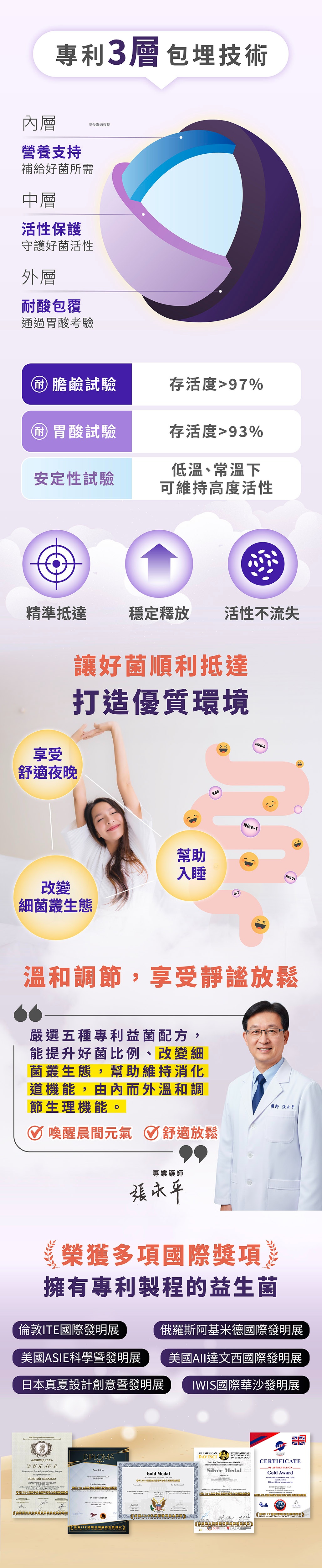牧星人專利包埋睡眠益生菌快速入睡保健食品