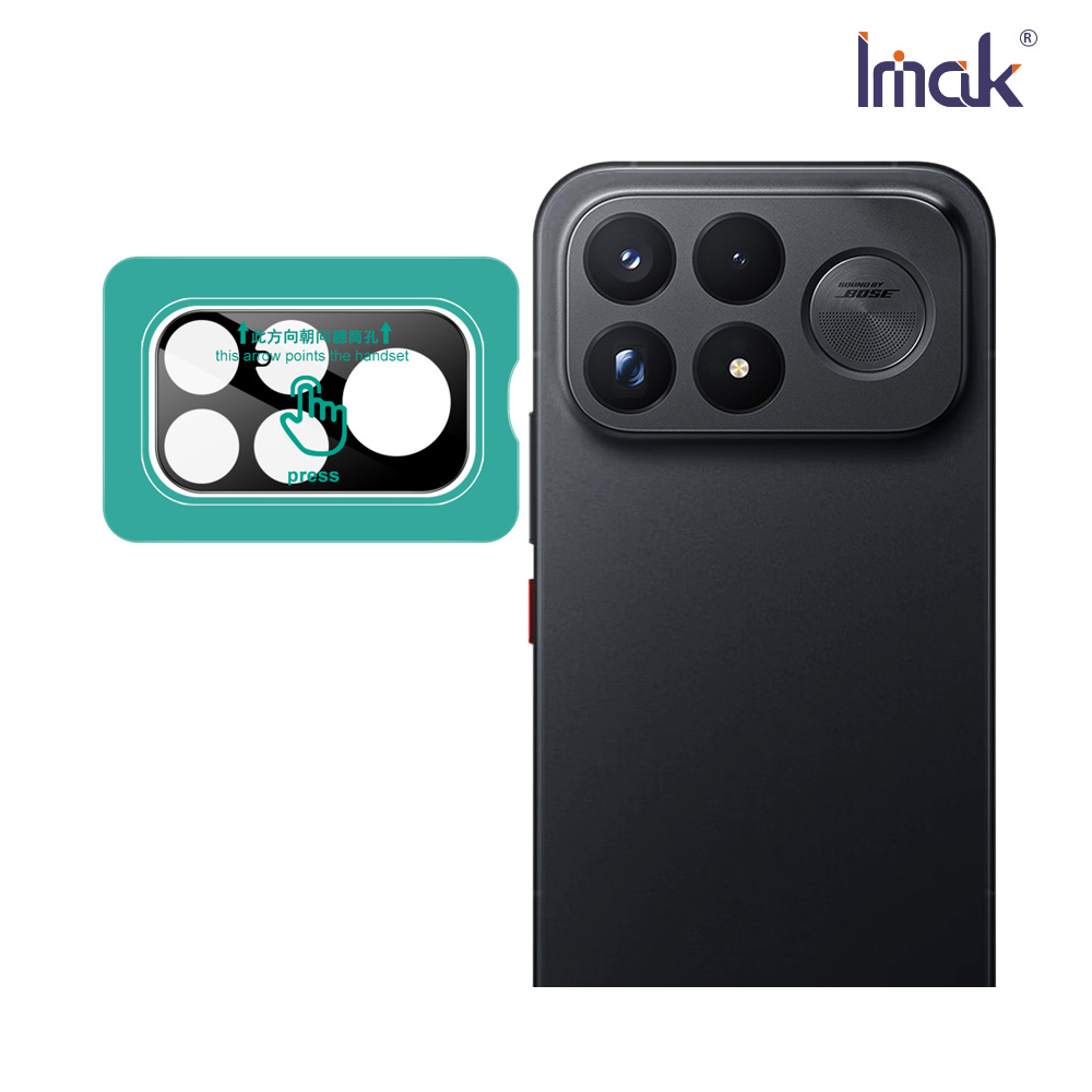 Imak 艾美克 POCO F9 Ultra 5G 鏡頭玻璃貼(曜黑版)(自帶定位版)