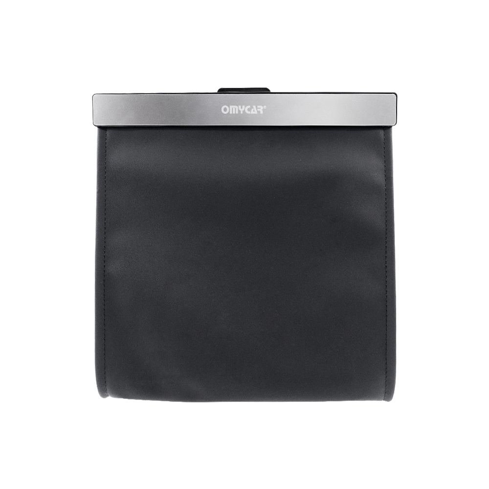 【OMyCar】車用皮革椅背掛式垃圾桶 (汽車垃圾袋 椅背收納 後座垃圾桶 置物袋架 車用垃圾桶)