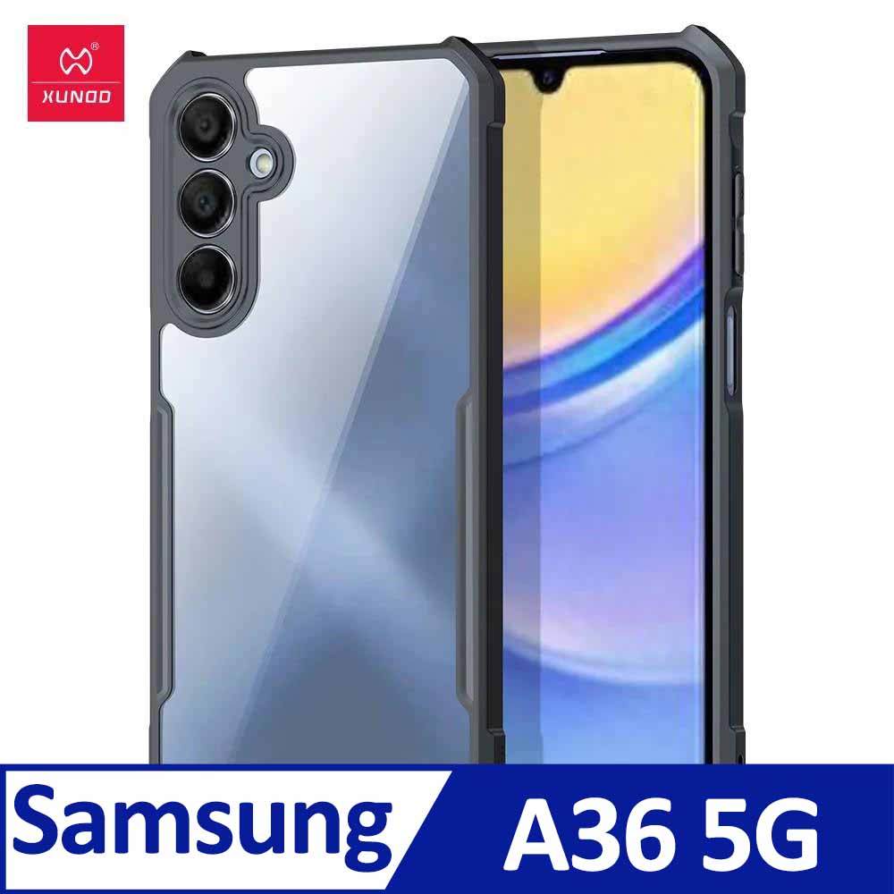 XUNDD 甲蟲系列 SAMSUNG Galaxy A36 5G 防摔保護軟殼 炫酷黑