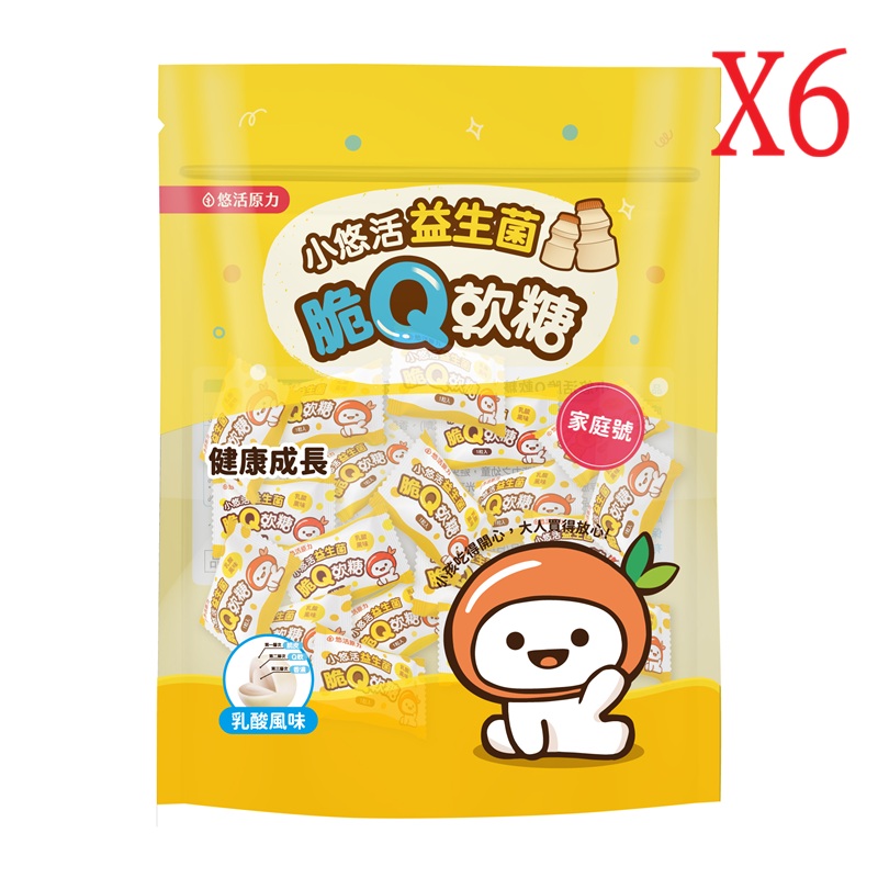 【悠活原力】小悠活益生菌脆Q軟糖(200g/包)*6