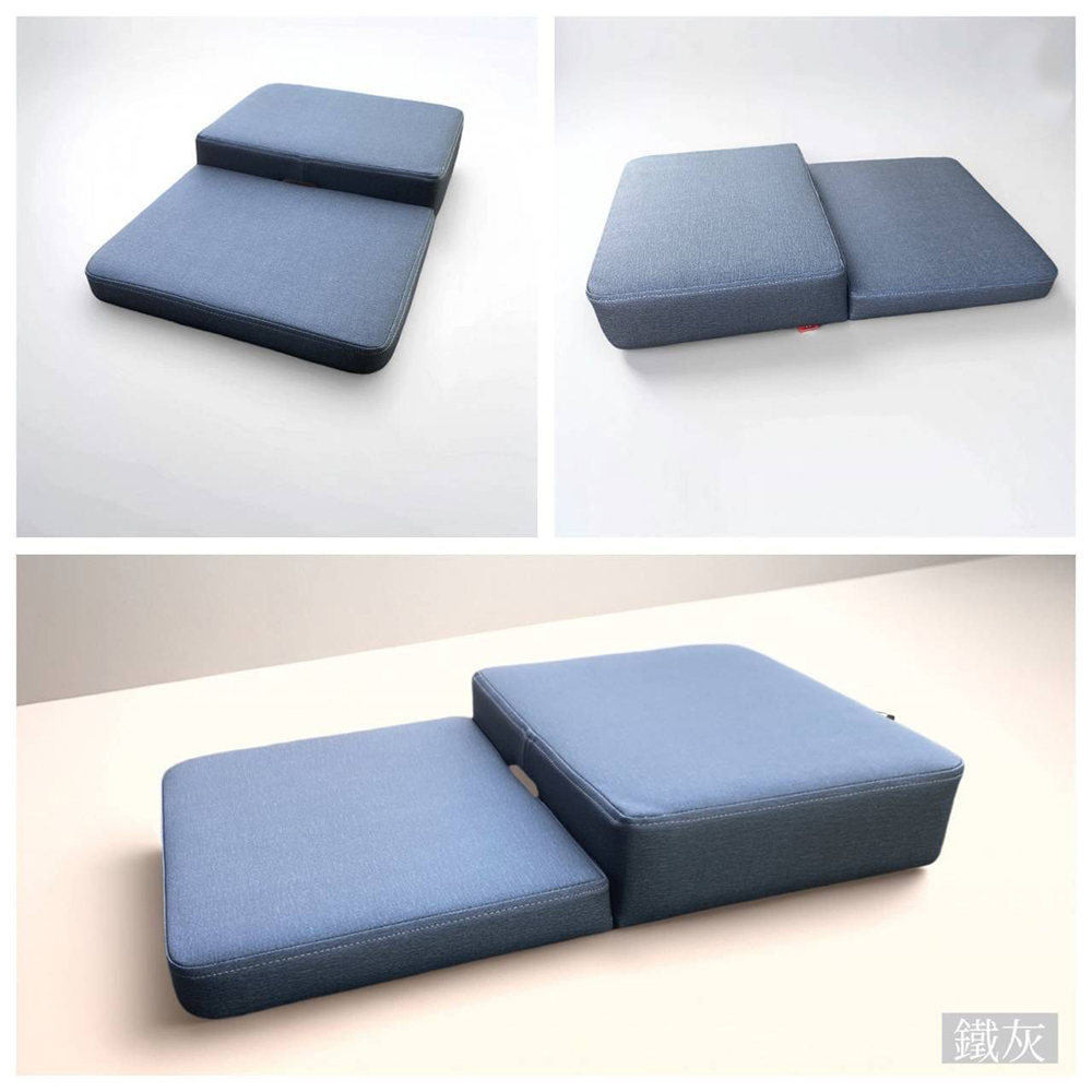 DOLEE 超細纖維貓抓皮一體式折疊靜座墊(附提把) 台灣製【鐵灰】