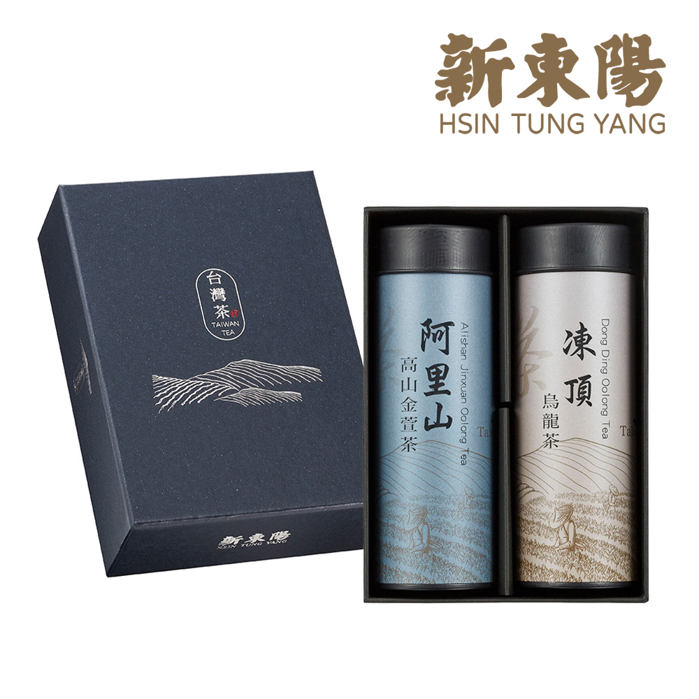 【新東陽】典藏台灣茶包禮盒4號(凍頂烏龍茶10入+阿里山金萱茶10入)