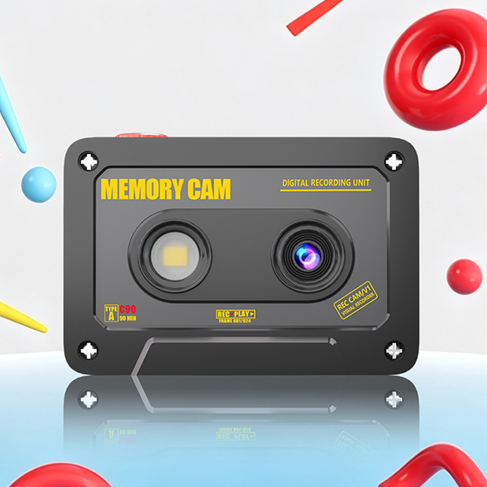 【Minicam 迷你拍】G26 復古錄音帶造型 K41 迷你數位相機-黑色