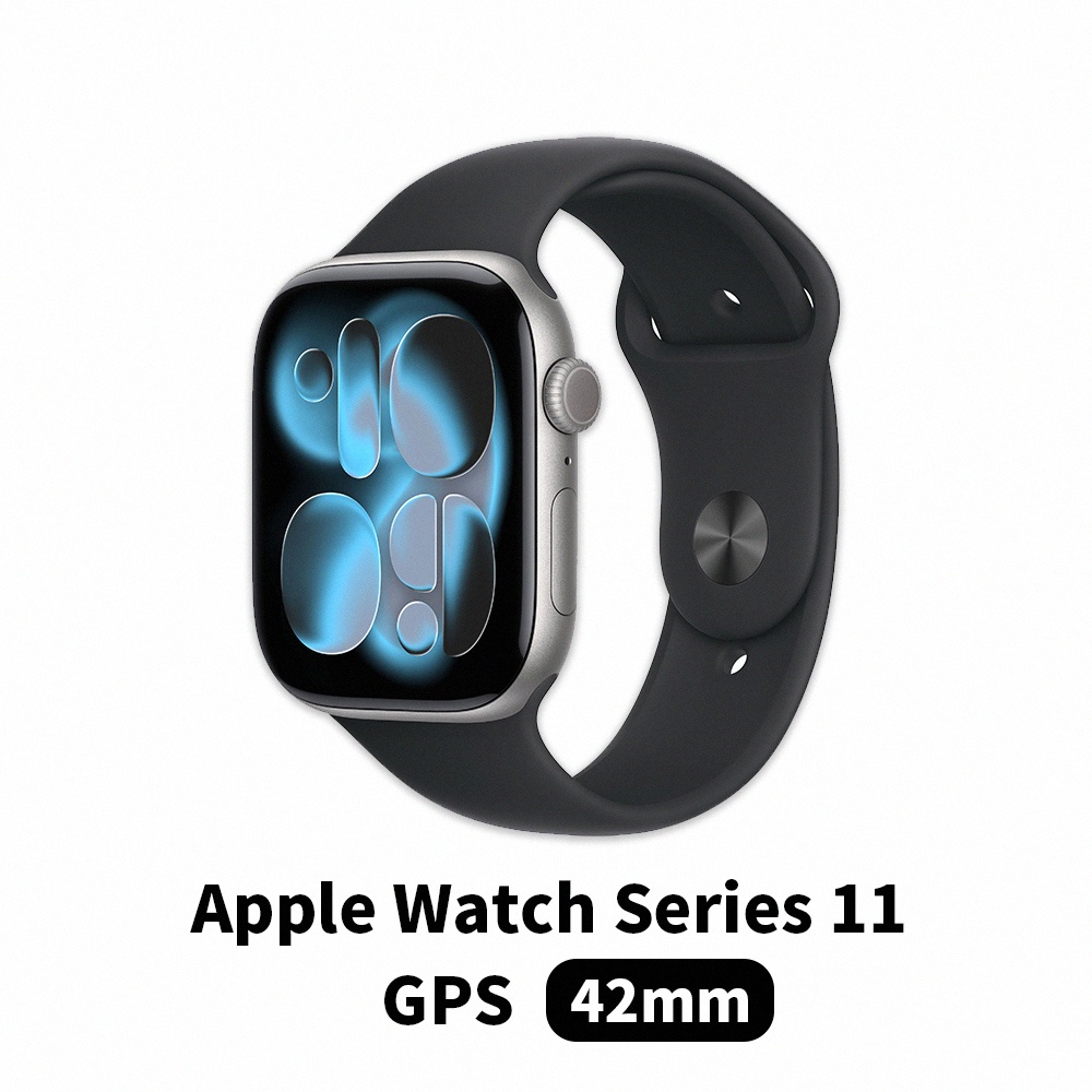 【Apple】Apple Watch Series 11 GPS 42mm 太空灰鋁配黑運動錶帶 SM