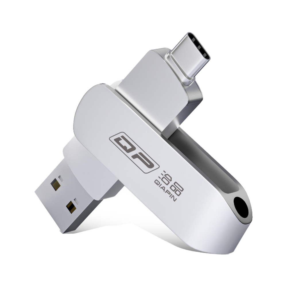QIAPIN USB 3.0/Type-C 雙介面高速隨身碟(銀色) - 256GB