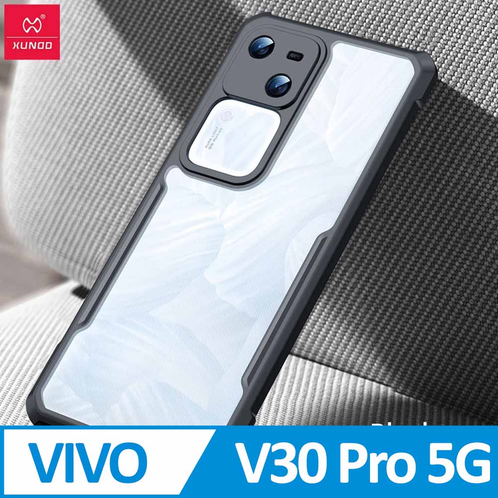 XUNDD 甲蟲系列 vivo V30 Pro 5G 防摔保護軟殼 炫酷黑