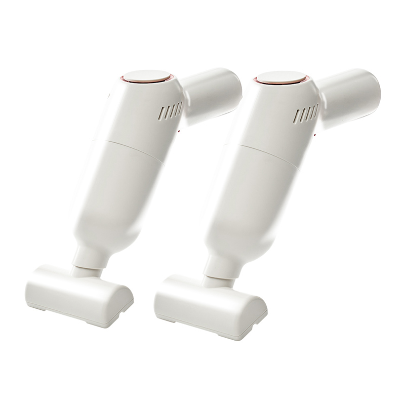 2入【安伯特】小旋風車用吸塵器 (國家認證 一年保固) 無線手持 車家兩用 強勁吸力 USB充電-白色