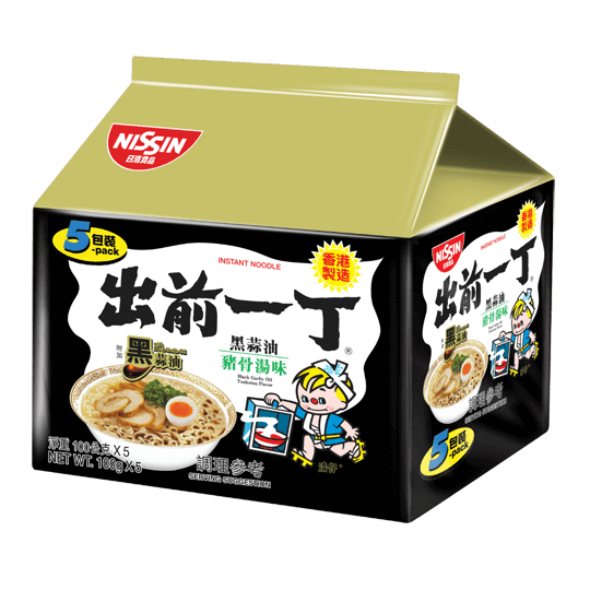 【日清】出前一丁黑蒜油豬骨湯味速食麵