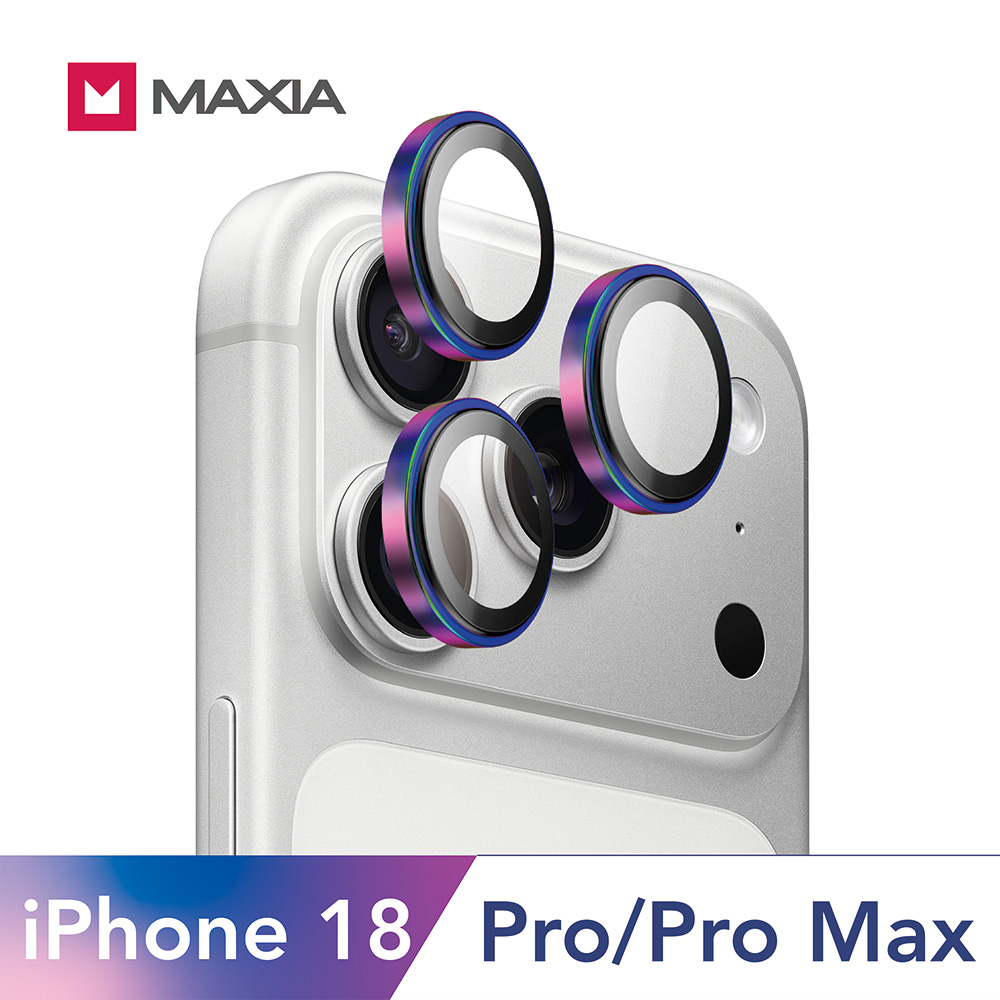 【MAXIA】iPhone 18 Pro&Pro Max GIA 認證藍寶石不鏽鋼保護鏡頭貼-炫彩