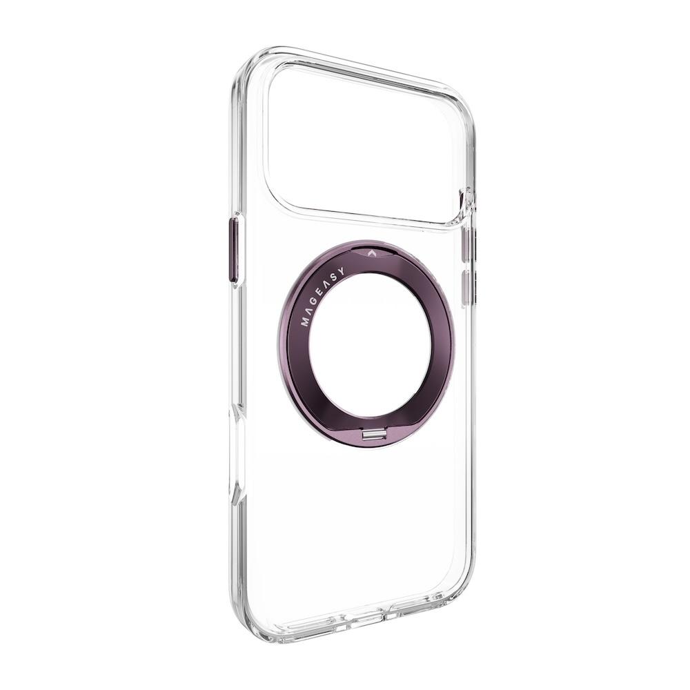 MagEasy iPhone 18 Pro Max Bright 360 M 磁吸旋轉支架不發黃透明殼