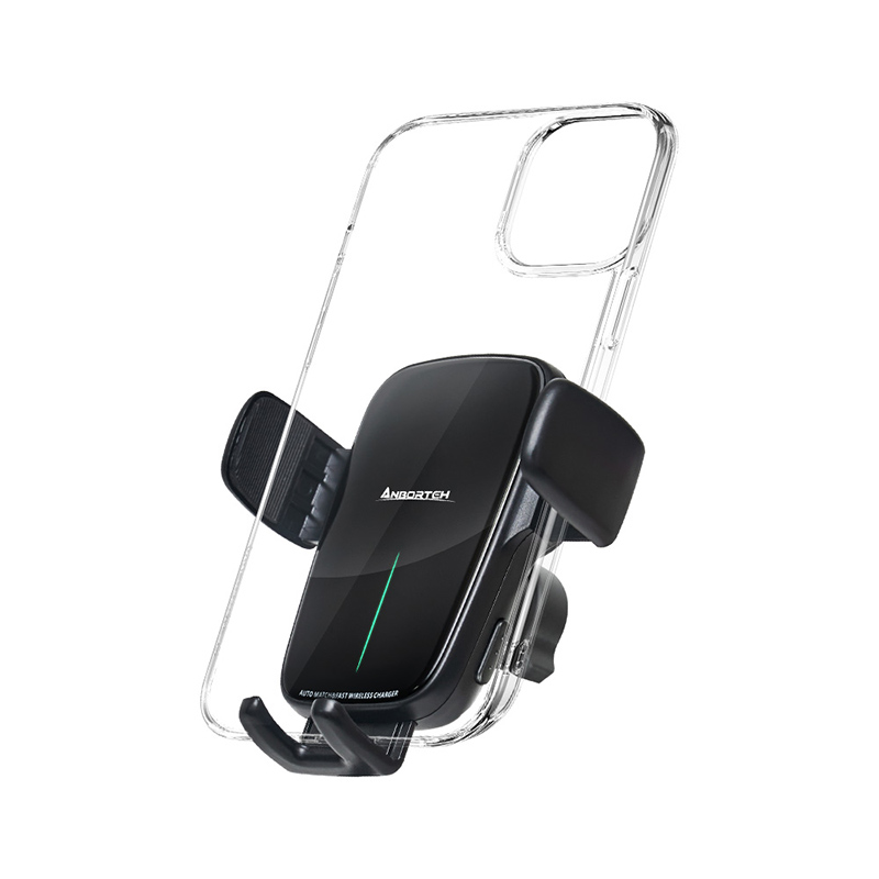 【安伯特】AI感應聯動無線充電手機架-旋鈕CD口