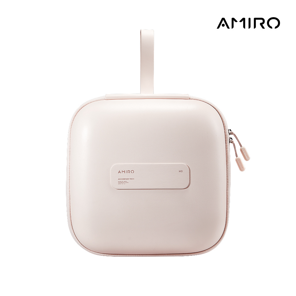 AMIRO Cube S系列 M3 行動LED磁吸美妝鏡折疊收納化妝箱-粉色