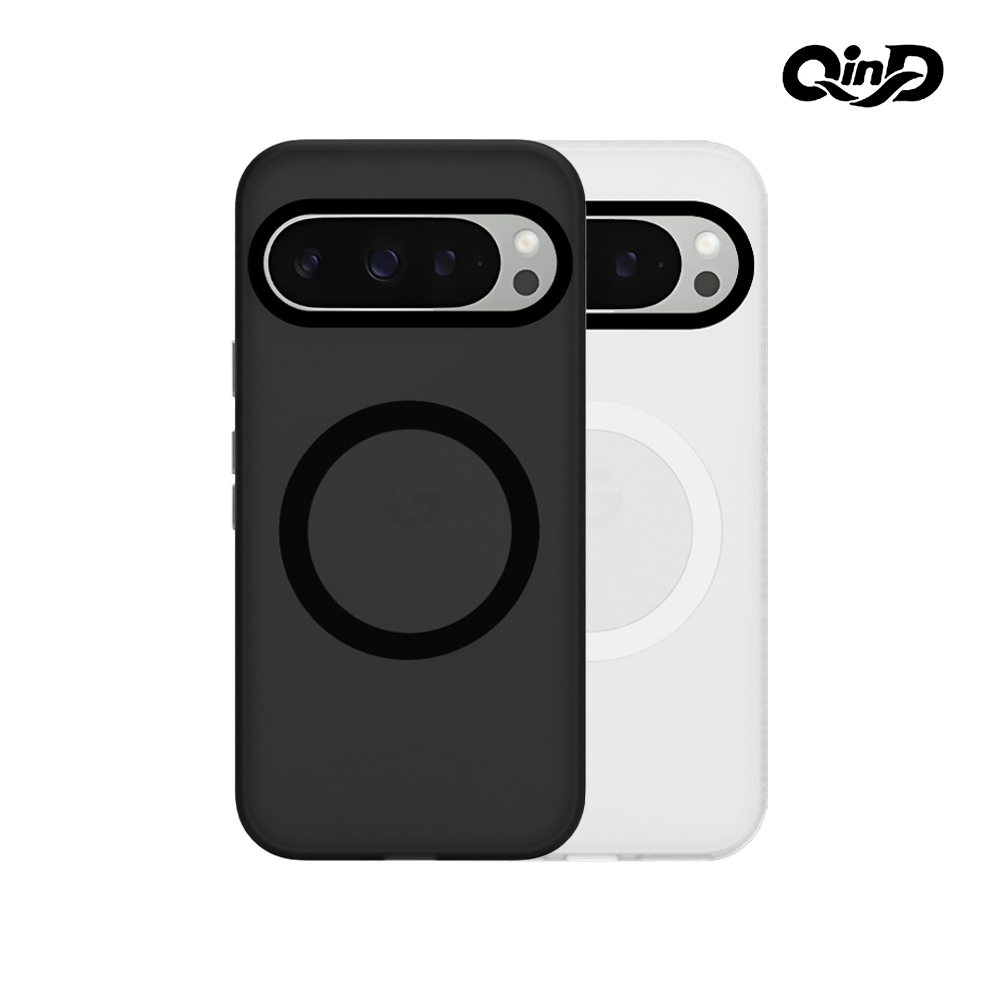 QinD Google Pixel 10 Pro 隱砂磁吸保護殼(輕砂白)