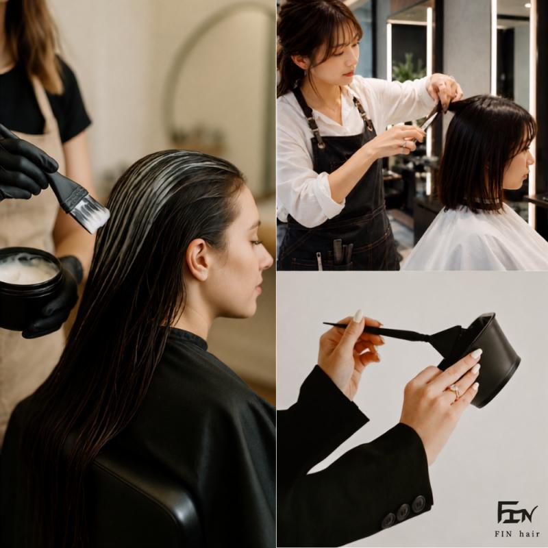 台北中山美髮推薦【FIN HAIR】流行髮色｜質感韓系染髮＋剪髮券｜透明感光澤色系MO
