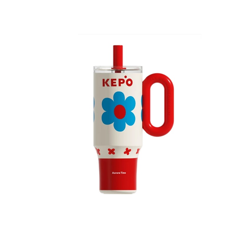 KEPO LQ 1200ml KC015 花園冰霸杯 吸管保溫杯 316L不銹鋼款 慵懶夏日