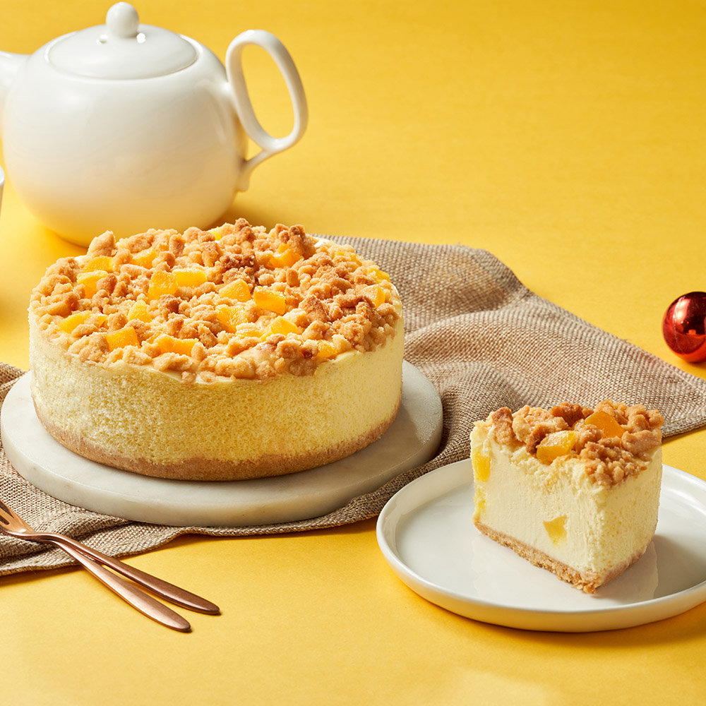 【超比食品】甜點夢工廠-芒果酥菠蘿乳酪蛋糕6吋