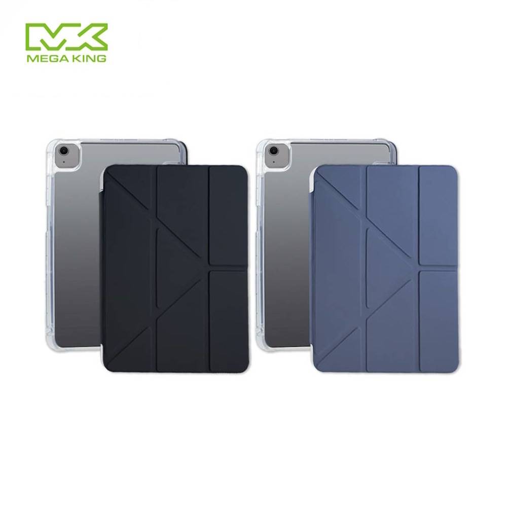 MEGA KING APPLE iPad Air 11吋 (M4/M3)磁吸含筆槽支架保護套 黑黛藍