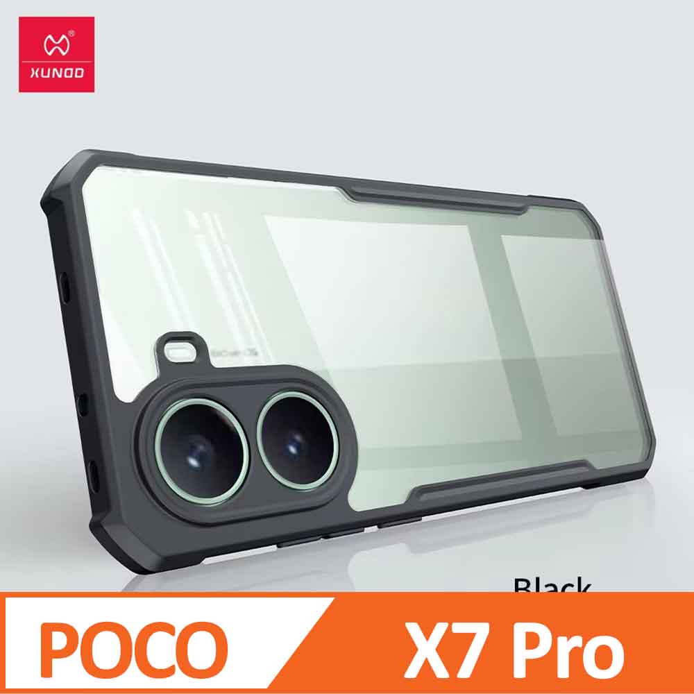 XUNDD 甲蟲系列 POCO X7 Pro 防摔保護軟殼 炫酷黑