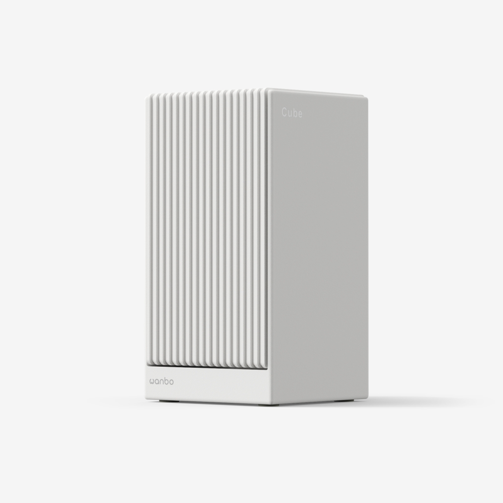 【Wanbo 萬播】Cube 2 Pro ToF雲台投影機(1秒對焦 | 500流明 | Android TV)(象牙白)