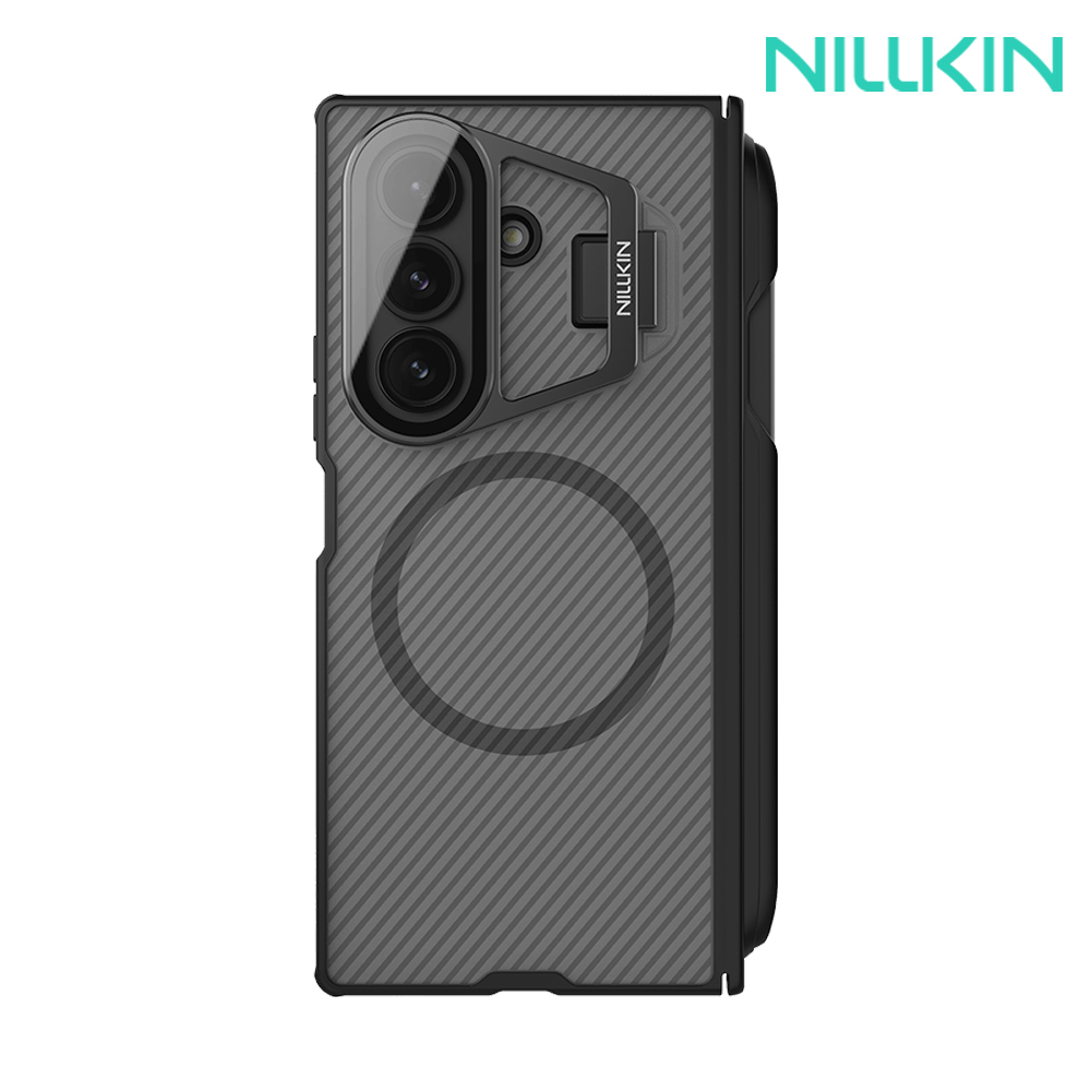 NILLKIN SAMSUNG 三星 Galaxy Z Fold 7 5G 黑鏡 Prop 磁吸保護殼(透明鏡蓋)(攜筆款)(透黑)