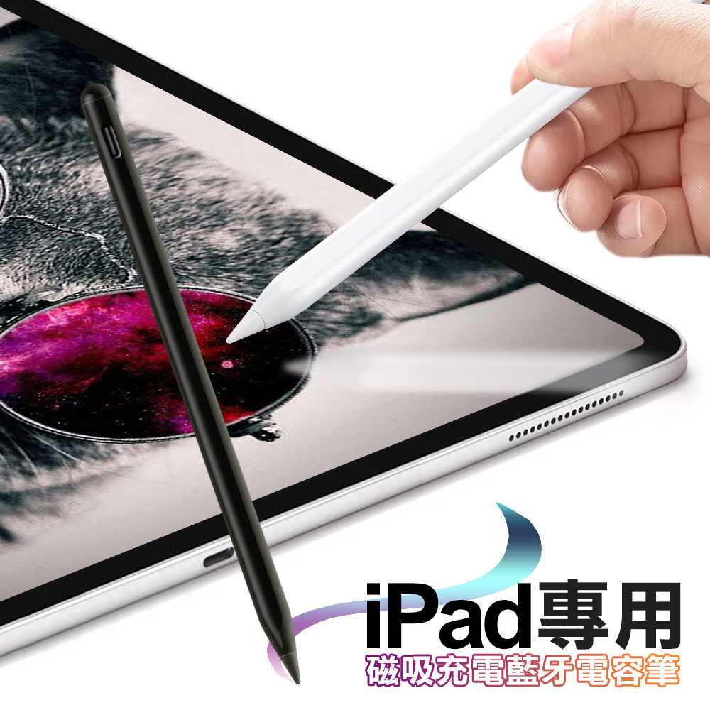 CITY BOSS 766 iPad 專用防誤觸電容筆 磁吸充電觸控筆-Type-C充電孔 黑色