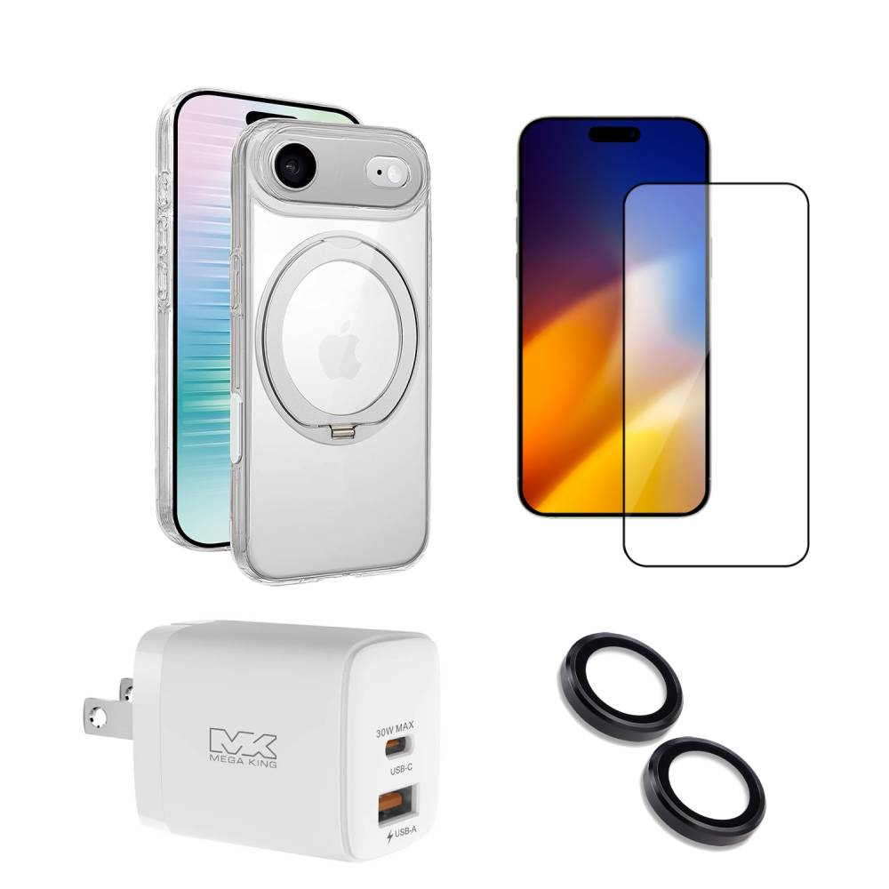 【組合優惠】MEGA KING iPhone 17 6.3 多功能旋轉立架保護殼