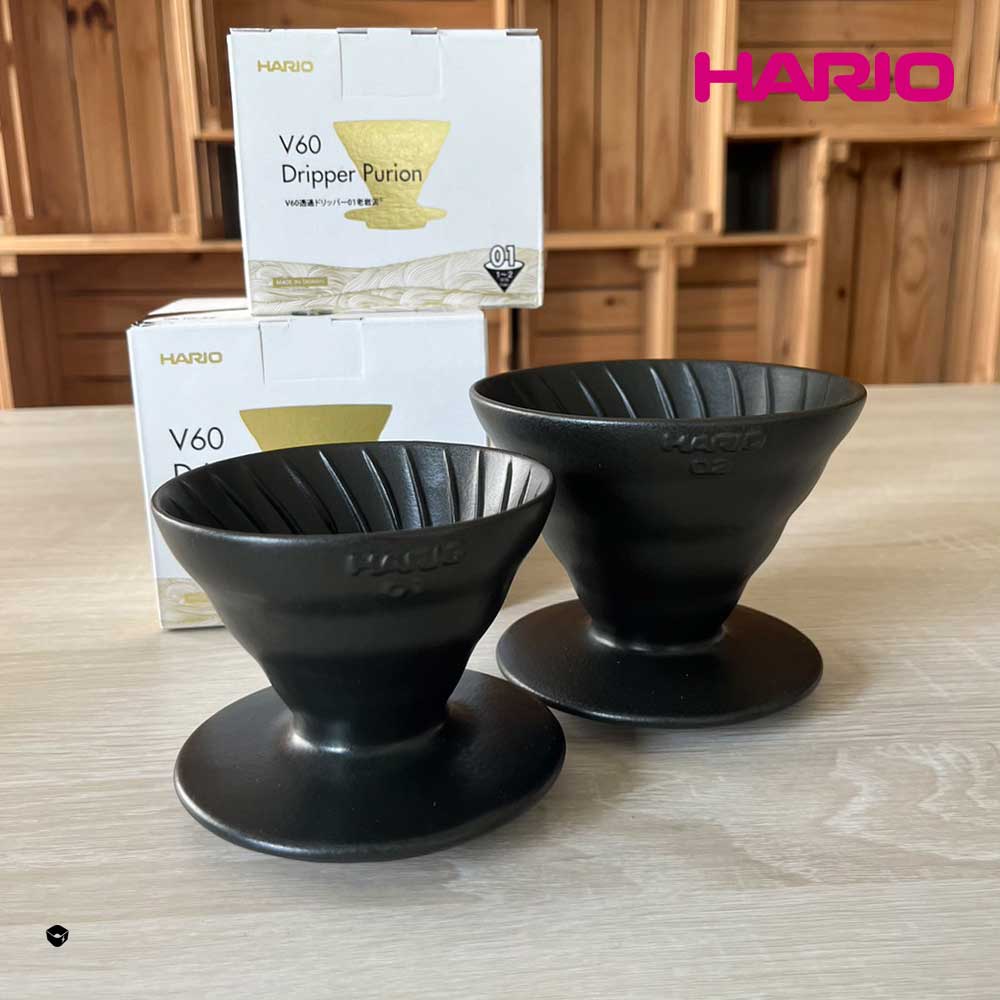 【HARIO V60老岩泥系列】V60老岩泥01濾杯 1次燒火山黑 [VDCR-01-B]