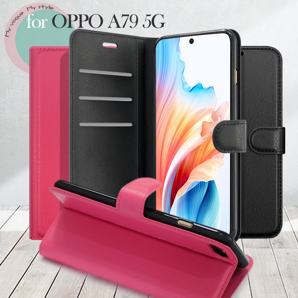 DAPAD for OPPO A79 5G 百搭時代多卡式夾層皮套-黑