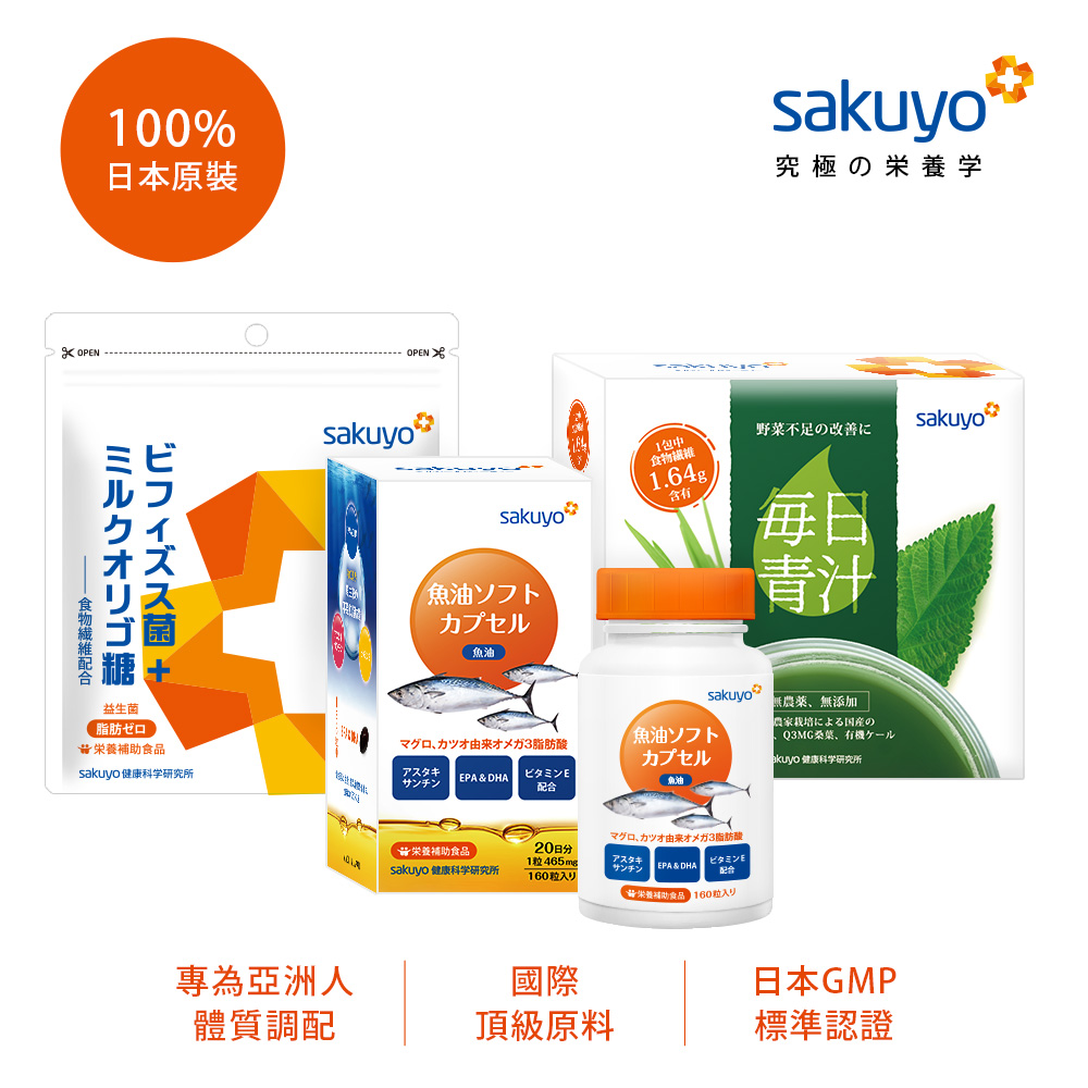 【家庭套餐組合】順暢循環力-sakuyo魚油軟膠囊