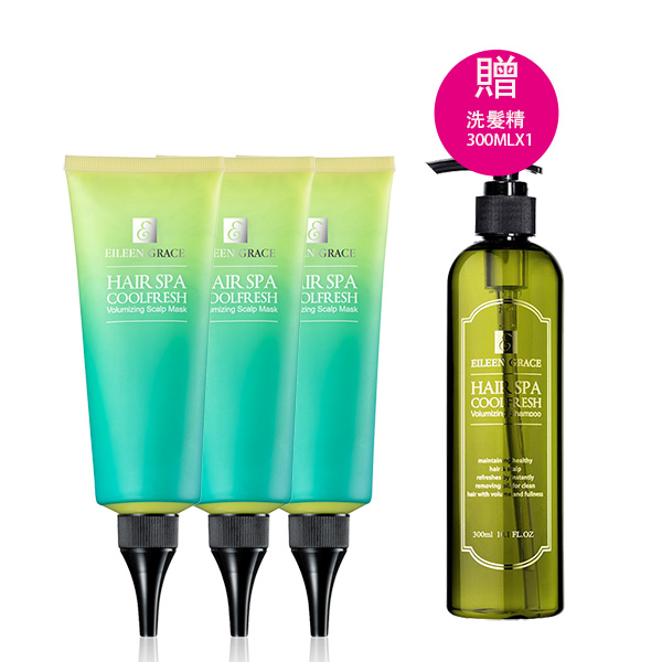 妍霓絲髮根豐盈沁涼頭皮敷膜150mlx3+贈洗髮精300mlx1