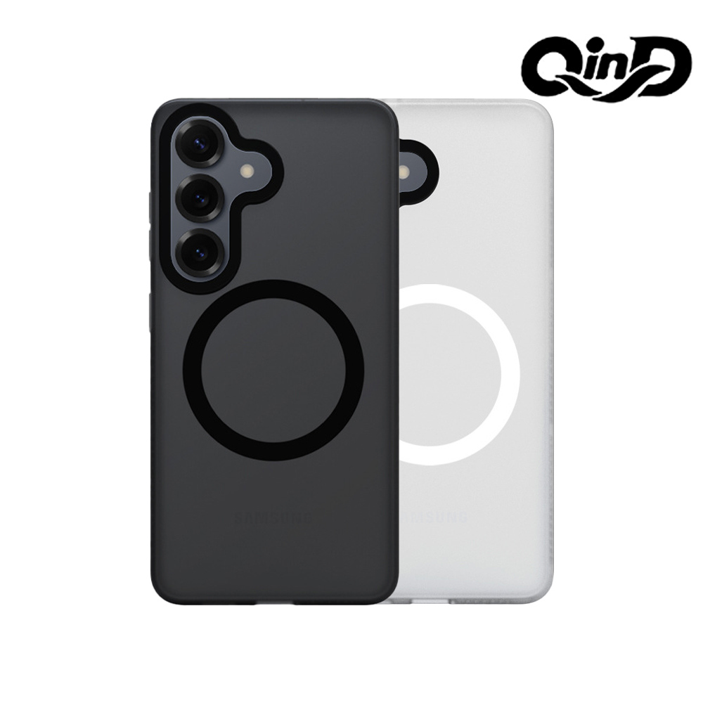 QinD SAMSUNG 三星 Galaxy S26+ 隱砂磁吸保護殼(輕砂黑)