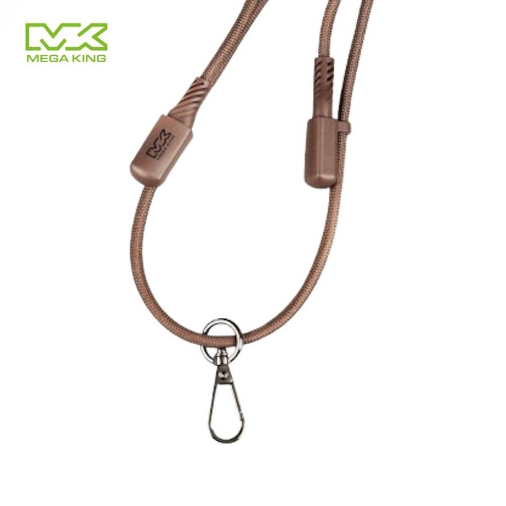 MEGA KING C to C 皮革背帶充電掛繩 摩卡棕
