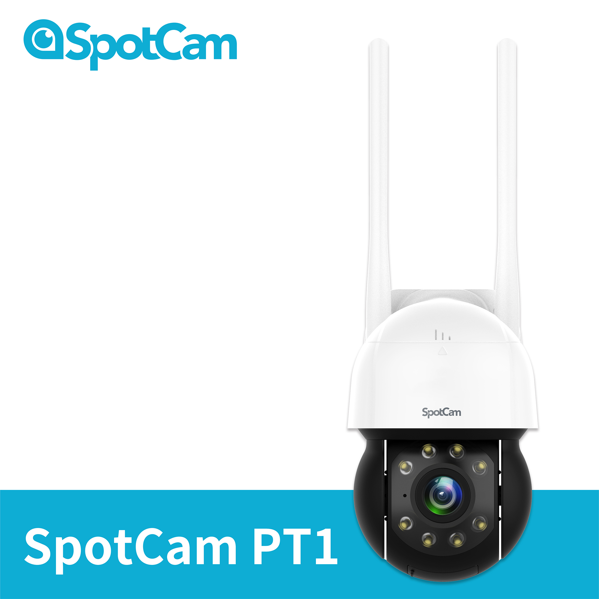 SpotCam PT1 全彩夜視可旋轉2.5K防水IP65網路攝影機監視器