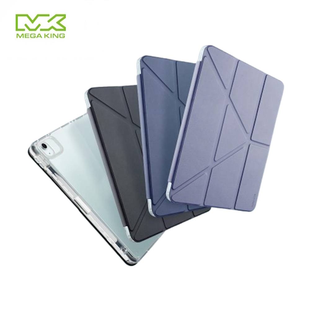 MEGA KING APPLE iPad Air 11吋 (M4/M3)磁吸含筆槽支架保護套 黑黛藍