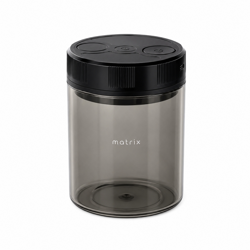 【Matrix】V7 BlackAir 電動真空密封罐 700ml - 全黑色智慧氣壓監測｜自動補真空｜咖啡豆保鮮罐｜茶葉密封罐｜防潮保鮮