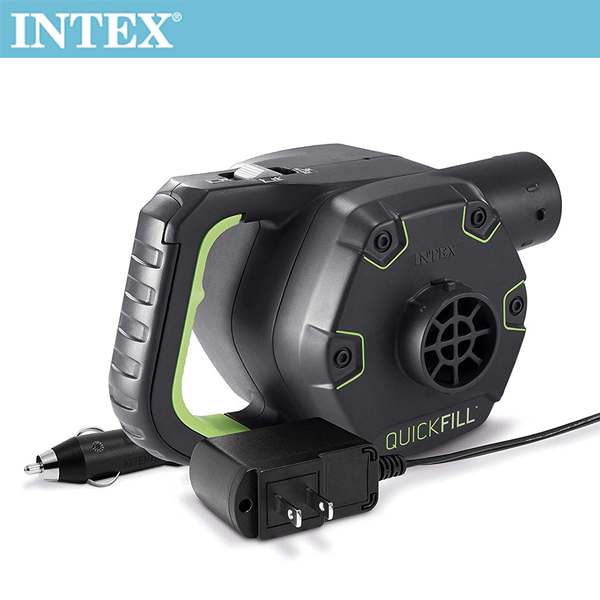 【INTEX】3合1可蓄電充氣幫浦110V+12V+蓄電池(充洩二用)(66641)