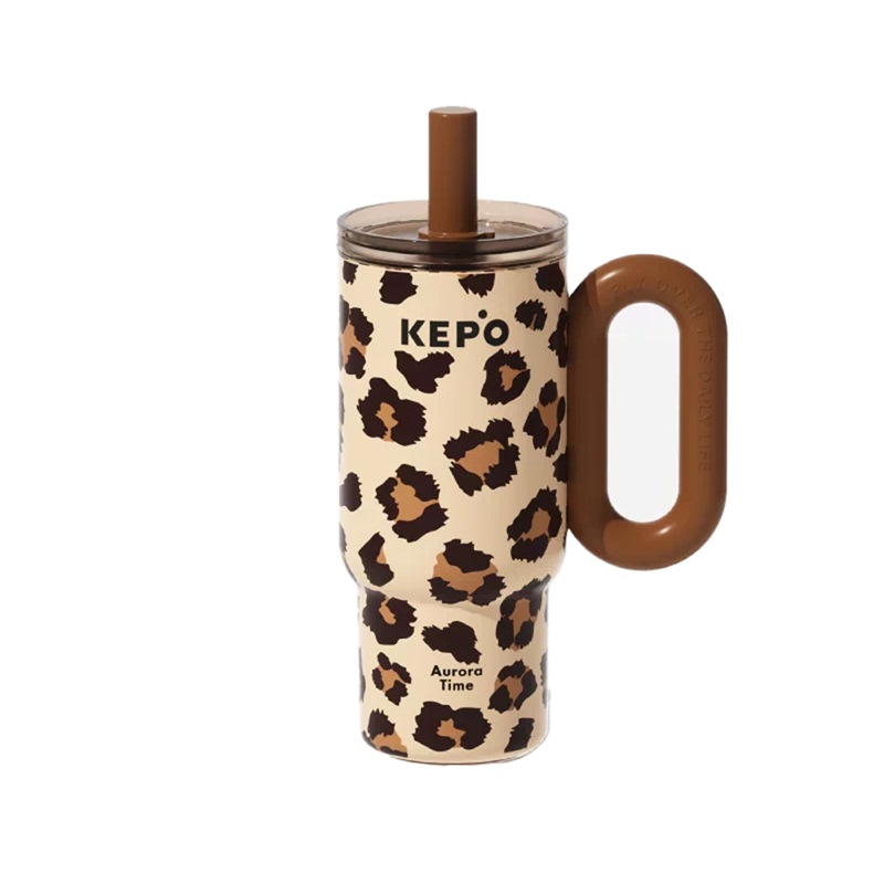 KEPO LQ 900ML KC012 靈感之花冰霸杯 吸管保溫杯 陶瓷款 潘瑟拉