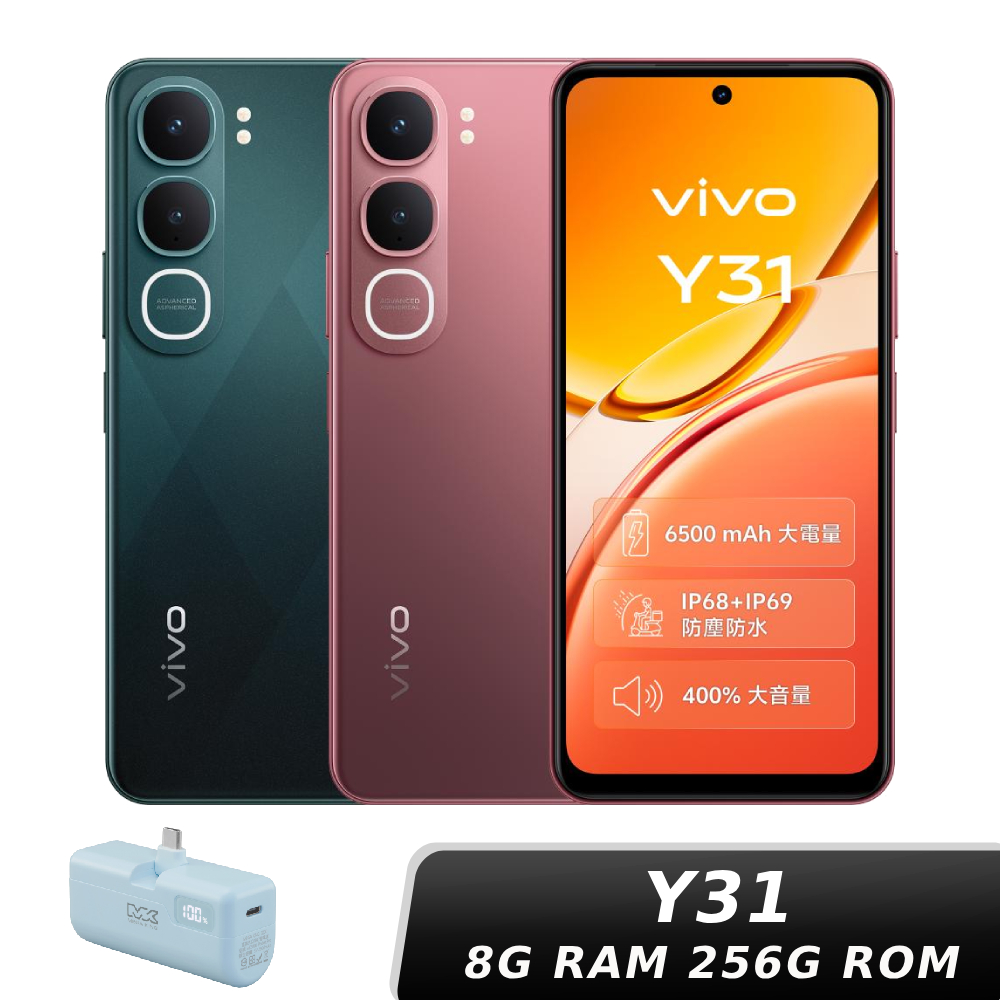 vivo Y31 8G 256G【贈行動電源】