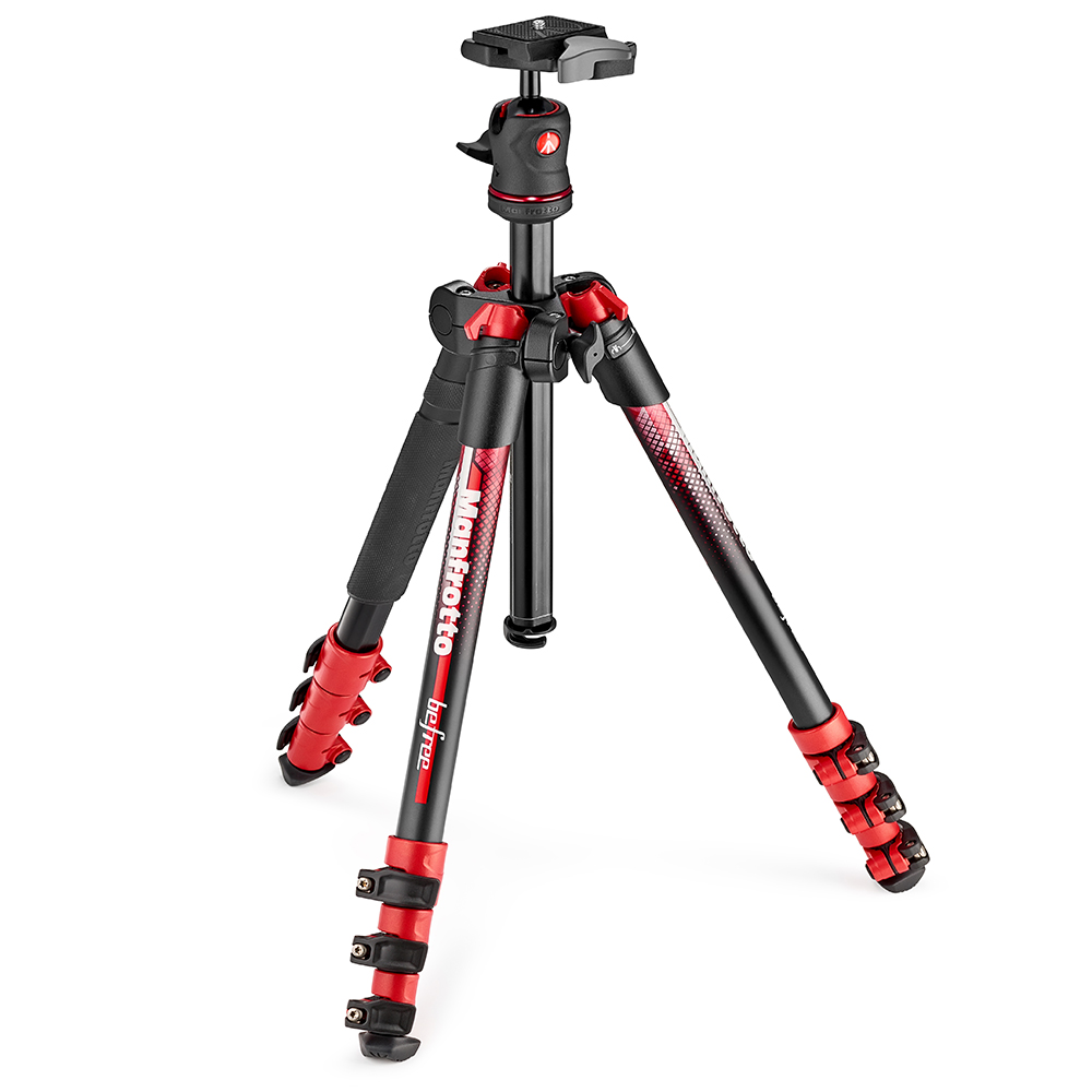 Manfrotto New Befree Color 自由者旅行腳架雲台套組-彩色版_紅色(MKBFRA4RD-BH)