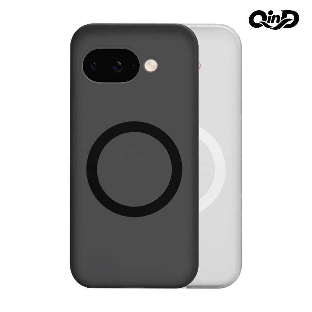 QinD Google Pixel 9a 隱砂磁吸保護殼(輕砂白)